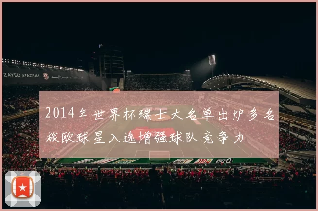 2014年世界杯瑞士大名单出炉多名旅欧球星入选增强球队竞争力